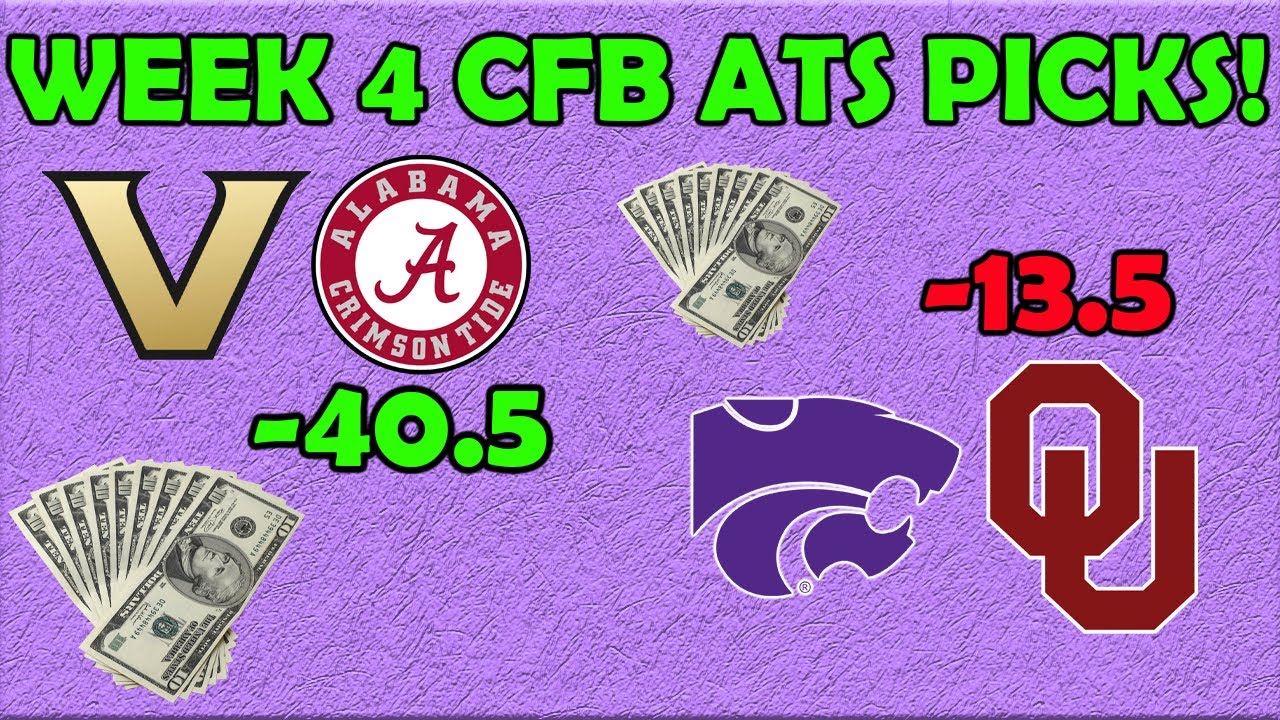 College Football Picks Against the Spread! (Week 4) My Best Bets! YouTube