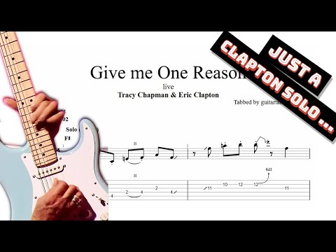 Eric Clapton - Give me One Reason solo TAB - blues guitar solo tabs (Guitar Pro)