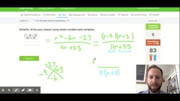 IXL Algebra 2 - Topic N.4 - Simplify rational expressions