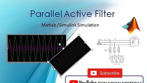 Parallel Active Filter Matlab simulation filtre actif parallele SYNAPSE NAPSTER