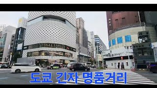 도쿄 긴자의 세계 명품 단독빌딩 거리:샤넬,불가리,루이뷔통 등