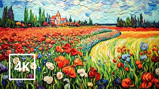 Van Gogh's Blooms: A Digital Painting Journey for Your TV