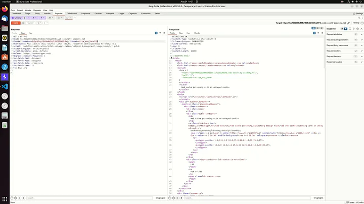 Web cache poisoning with an unkeyed cookie