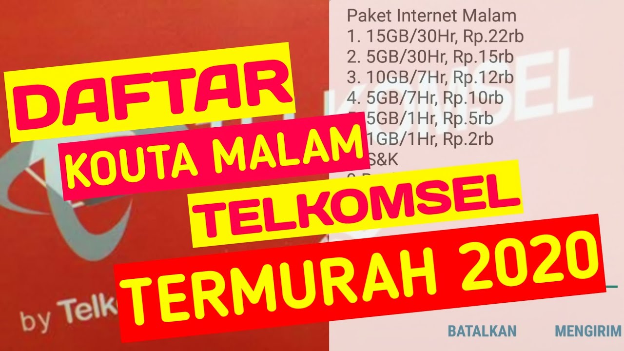 Cara mendaftar paket internet malam telkomsel | terbaru 2020 - YouTube