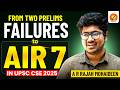UPSC CSE 2025 AIR 7 A.R. Rajah Mohaideen | Failed Twice, Cracked in Third Attempt | Success Story