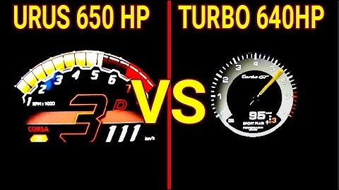 Lambo Urus 650 hp VS Cayenne Turbo GT 640 HP DragRace  0-250km/h