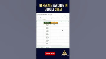 How to Generate Barcode in Google Sheet | #ytshorts #shorts #exceltips