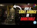 How to add a light source in darktable [using a quick mask]