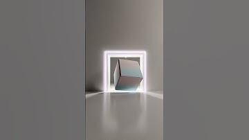 Smooth Cube Enters Glowing Portal | Satisfying 3D Animation