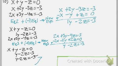 Math 111 : 10.2 #10 (Precalculus Tutorial : Systems of Linear Equations 3 Variables)