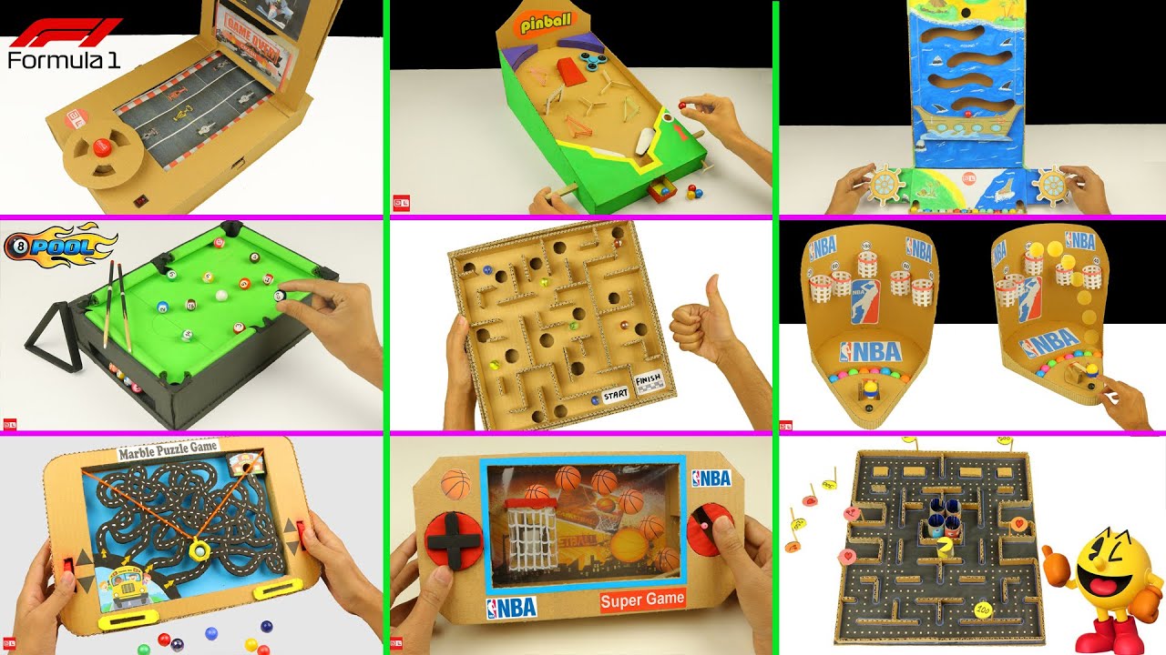 10 Amazing Cardboard Games Compilation YouTube