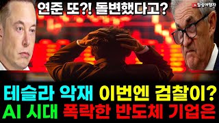 (힐링여행자 미국 주식 브리핑) 대체 왜 이러는 거야? 연준이 또! 돌변한 진짜 이유, 테슬라 악재 또 생겼다고 이번엔 검찰이 나섰다!  AI 시대에 왜 이 회사만 폭락할까?