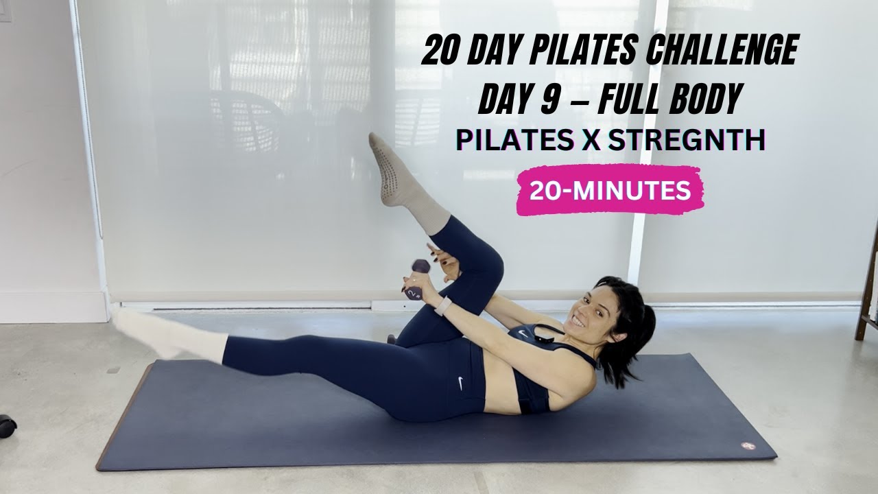 20 DAY PILATES CHALLENGE | DAY 9 | 20 MIN FULL BODY PILATES WITH ...
