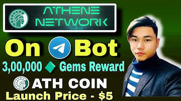 Athene Network Mining Bot Get 3,00,000 Gems | New Mining Bot In Telegram | Athene Network New Update