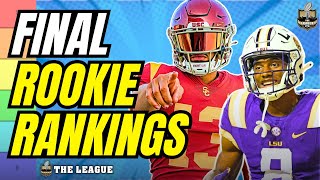 FINAL Top 36 Rookie Rankings & Tiers (Pre-NFL Draft) | 2024 Dynasty Football