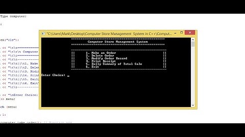 Computer Store Management  System in C++