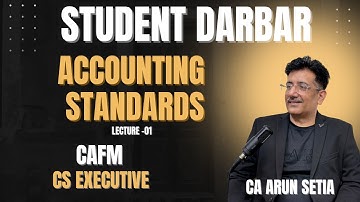 STUDENT DARBAR /COMPLETE REVISION WITH CONCEPTUAL CLARITY/ACCOUNTING STANDARDS/DEC25/CA ARUN SETIA