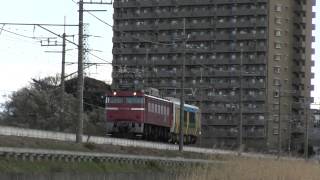 配8381レ　EF81 140+キハE130形(久留里線)