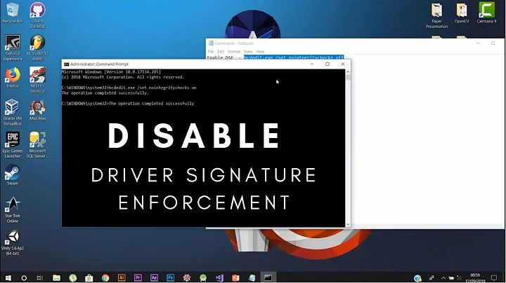 Enable/Disable Driver Signature Enforcement - Windows 10