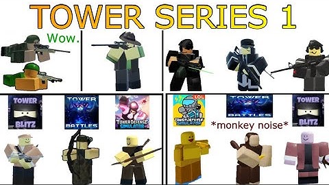 Tower Defense Simulator (TDS Meme) Tower Blitz TBZ & Tower Battles Towers Nutshell Series!  (Roblox)