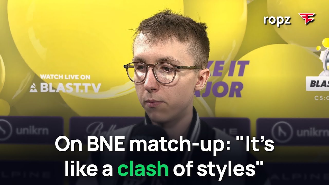 ropz on BNE matchup "It's like a clash of styles" YouTube