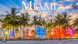 Miami 4K Relaxation Video | South Beach & Downtown Miami Drone Footage in 4K