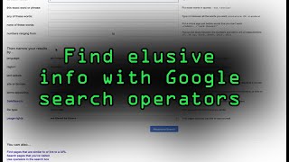 Google Search Like a Hacker [Tutorial]