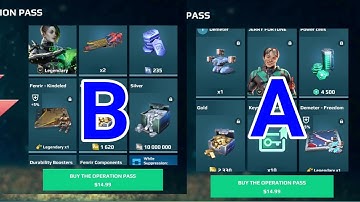 A and B operation pass a demter on A pass War Robots
