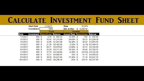 Create an Investment Fund Calculator with Microsoft Excel