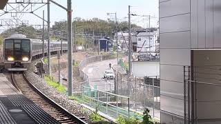 JR西日本学研都市線長尾駅G快速宝塚ゆき到着321系