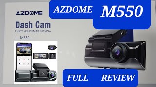 AZDOME M550 3 CHANNEL DASHCAMERA  FULL UNBOXING REVIEW AND FOOTAGE CLIPS