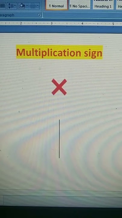 #Multiplication sign in ms word # - YouTube