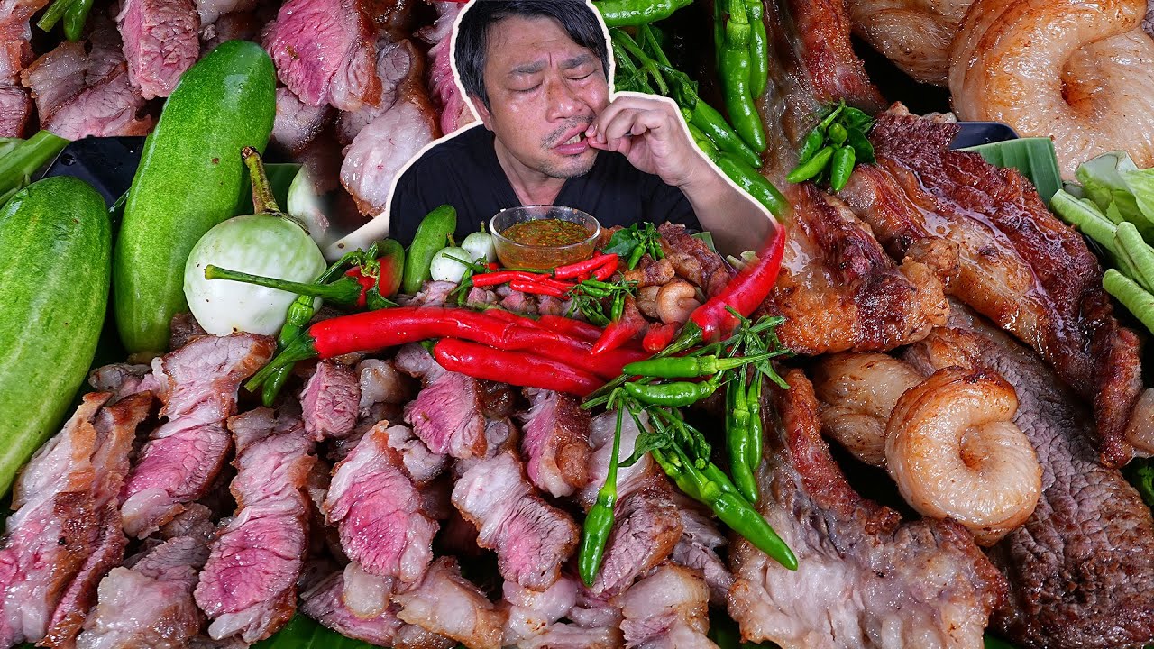 Плачущий тигр на гриле с восхитительным соусом джау. Горьковато-сладкий и восхитительный. -06-10-...