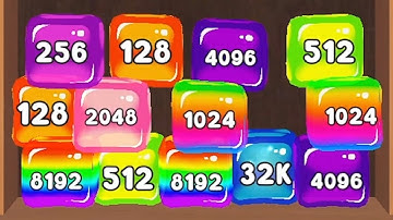 Merge Cube 2048 3D - ASMR Gameplay (Cubes Math, Level Up NumberBlocks Jelly Balls) Part 054