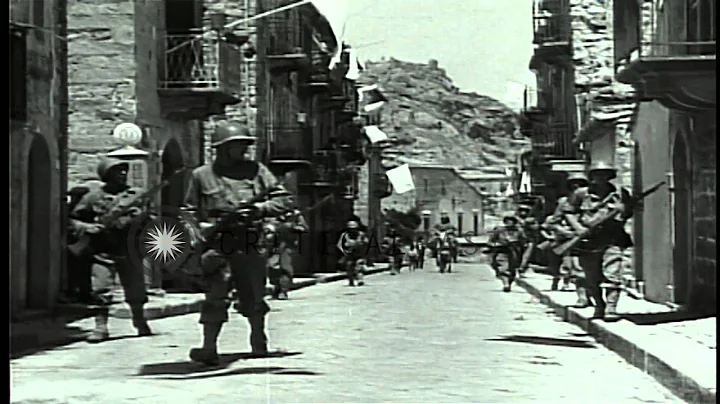 United States Army soldiers of the 1st Infantry Division attack during the Battle...HD Stock Footage