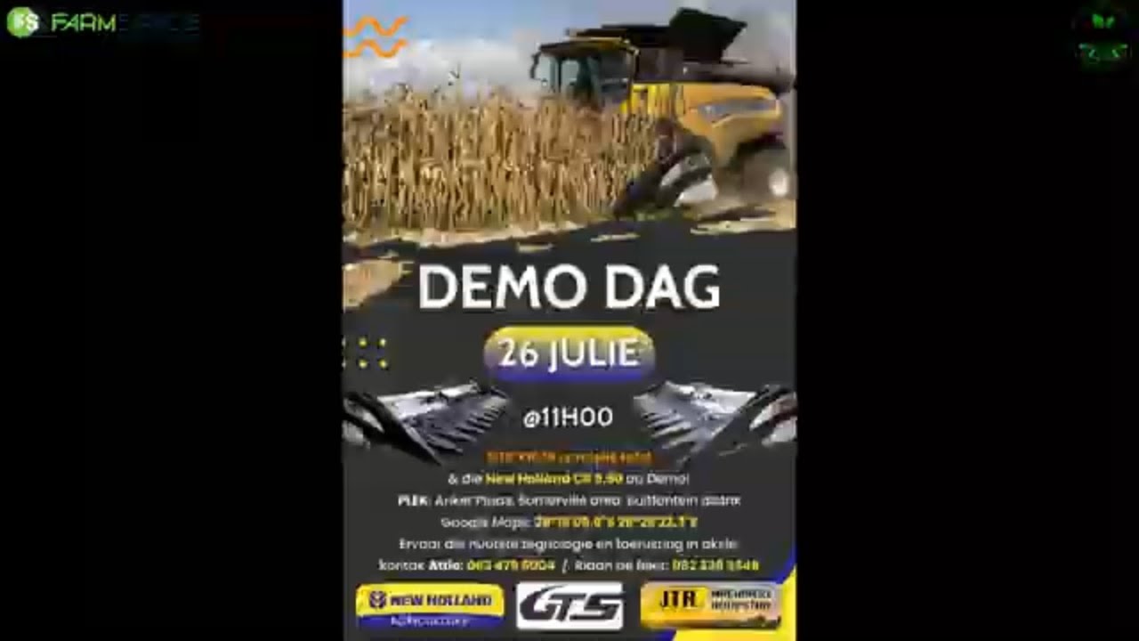 Zanati Trading demo 26 Julie 2024 hulle GTS aluminum tafels saam met New Holland naby Bultfontein.