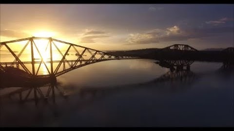The Forth Rail Bridge from the air