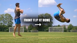 Learn to Front Flip Fast by Turning a 360 into a Forward Tuck