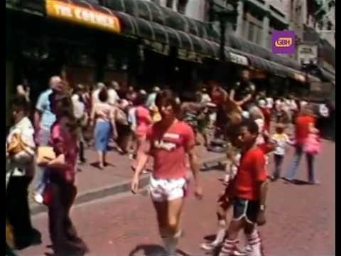 Scenes from Downtown Crossing, Boston in July, 1980.