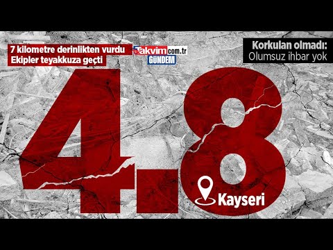Artçı sarsıntılar devam ediyor! Kayseri'de 4,8 büyüklüğünde deprem