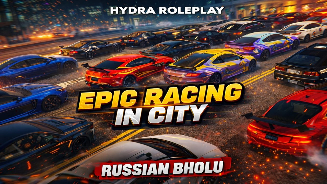 RUSSIAN BHOLU | CITY ME SABSE BADI RACE!😱 | EPIC RACING IN CITY | HYDRA ROLEPLAY #RussianBholu #gta5