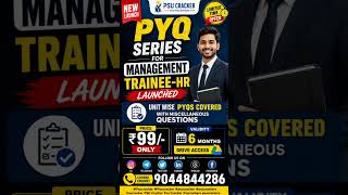 🚀Management Trainee (HR) PYQ Series Launched |Chapter Wise PYQs | Only ₹99/-| 6 Months Drive Access