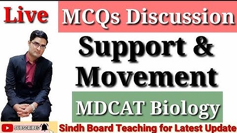 Live MCQs Discussion Support and Movement MDCAT Biology