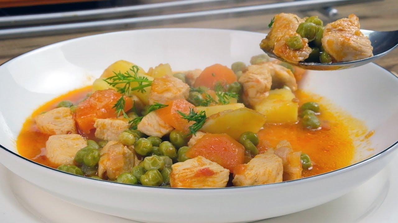 Bezelyeli Patatesli Sulu Tavuk Yemeği Tarifi | Sulu Yemek Tarifleri Bezelyeli Patatesli Sulu Tavuk Yemeği Tarifi | Sulu Yemek Tarifleri