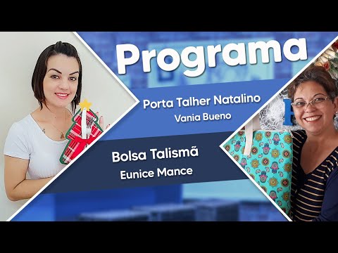 PORTA TALHER NATALINO - TÉCNICA FELTRO e BOLSA TALISMÃ - TÉCNICA COSTURA CRIATIVA