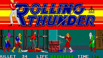 1986 Rolling Thunder (Arcade) Game Playthrough Video Game