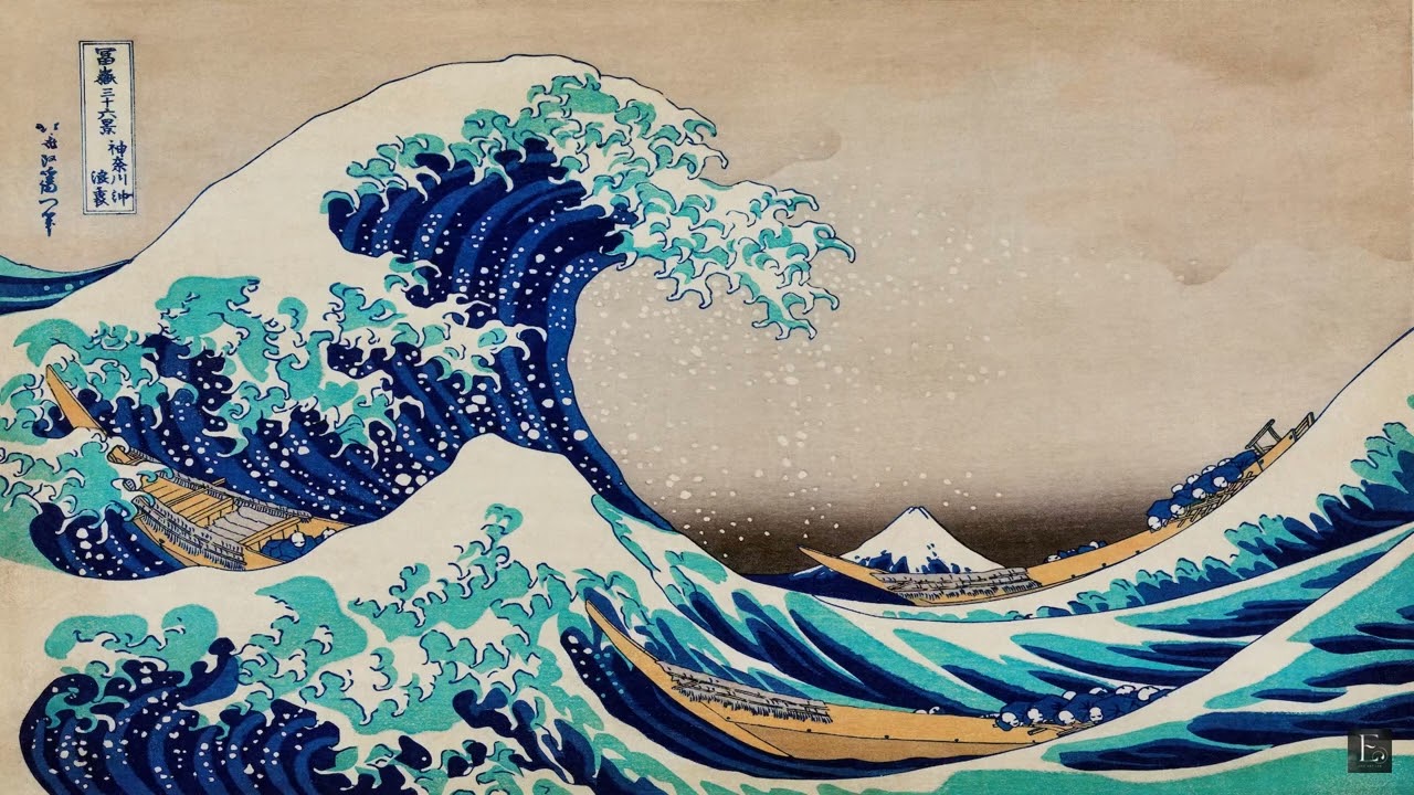 Hokusai - The Great Wave off Kanagawa - 2 Hour Screensaver