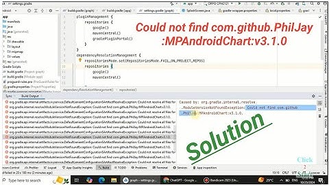 Could not find com.github.PhilJay:MPandroidChart:v3.1.0 in android studio
