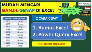 2 Cara Mudah dan Cepat Mencari Data Ganjil / Genap di Excel