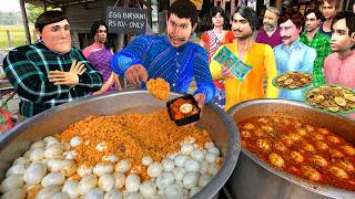 10/- Rs Egg Biryani Street Food Tasty Egg Biryani Comedy Hindi Kahaniya Moral Stories